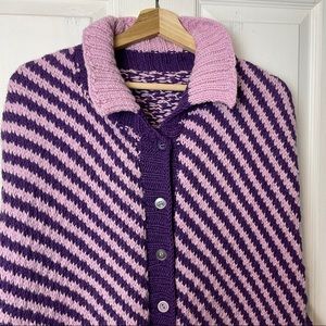 Hand Knitted Poncho Cape